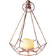 Lantaarn edge met led kaars 23,5 cm | 2 stuks