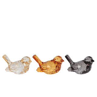 Sculptuur koolmeesje 3 assorti acryl 8,5x5x5,5cm | 6 stuks