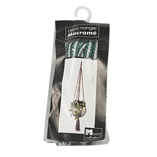 Load image into Gallery viewer, No brand in the mood collection pothouder donker groen macrame 110 cm | 6 stuks
