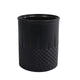 No brand theelichthouder diamond mat zwart glas 9x9x10,5cm | 6 stuks