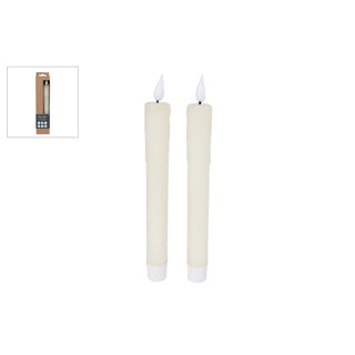 Load image into Gallery viewer, No brand kaars led afstandsbediening ivoor set 2 | 2 stuks
