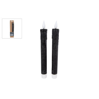 No brand kaars led afstandsbediening zwart set 2 | 2 stuks