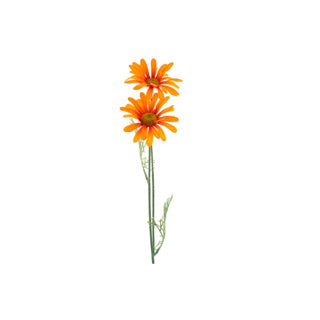 Load image into Gallery viewer, No brand kunst bloem madeliefje oranje zijde 56 cm | 4 stuks
