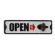 No brand bieropener open up zwart wit metaal 10,5x36x3,5 cm | 2 stuks