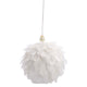 No brand paasbal ø13x13 cm plume wit | 3 stuks
