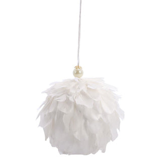 No brand paasbal ø13x13 cm plume wit | 3 stuks