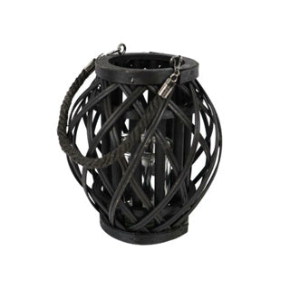 No brand windlicht hamada zwart 22 cm | 4 stuks