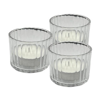 No brand theelichthouder 6 cm set van 3 | 8 stuks