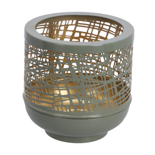 Load image into Gallery viewer, No brand windlicht heidi s groen goud metaal 14x14x14cm | 2 stuks
