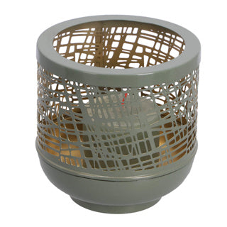 Load image into Gallery viewer, No brand windlicht heidi s groen goud metaal 14x14x14cm | 2 stuks
