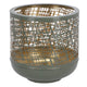 No brand windlicht heidi l groen goud metaal 19x19x19cm
