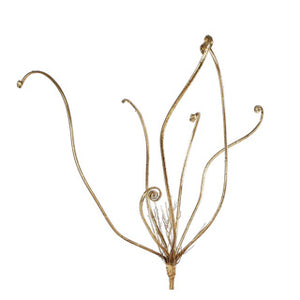 No brand kunsttak fern frond spray goud 54cm | 6 stuks