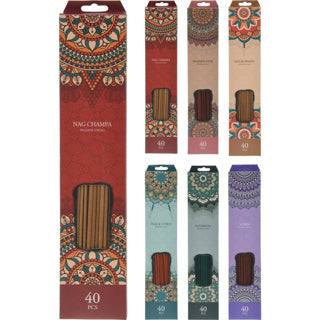 Wierookstokjes 40 stuks 6 assorti geur | 6 stuks