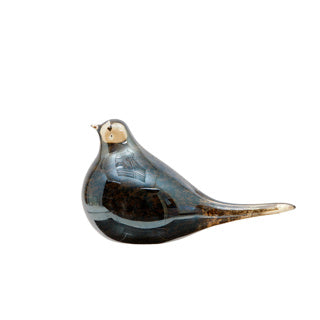 Sculptuur blend s oker glas 9,5x5,5x6cm | 2 stuks