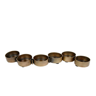 Theelichthouder caterpillar metaal goudkleurig 30 cm | 24 stuks