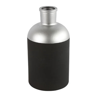 Countryfield fles vaas madelon s zwart zilverkleurig 26 cm | 6 stuks