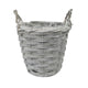 No brand bloempot mand kiwi licht grijs 20 cm | 6 stuks