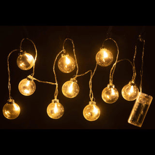 Load image into Gallery viewer, Lichtketting led op batterij glazen bollen 165 cm | 4 stuks
