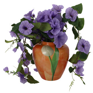 Load image into Gallery viewer, No brand vaas tulp oranje metaal 20x20x22cm
