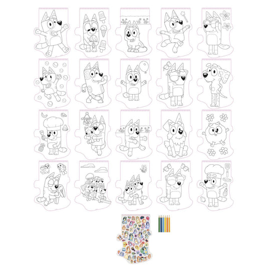 Moxy bluey vormen kleurblok, 20 vellen