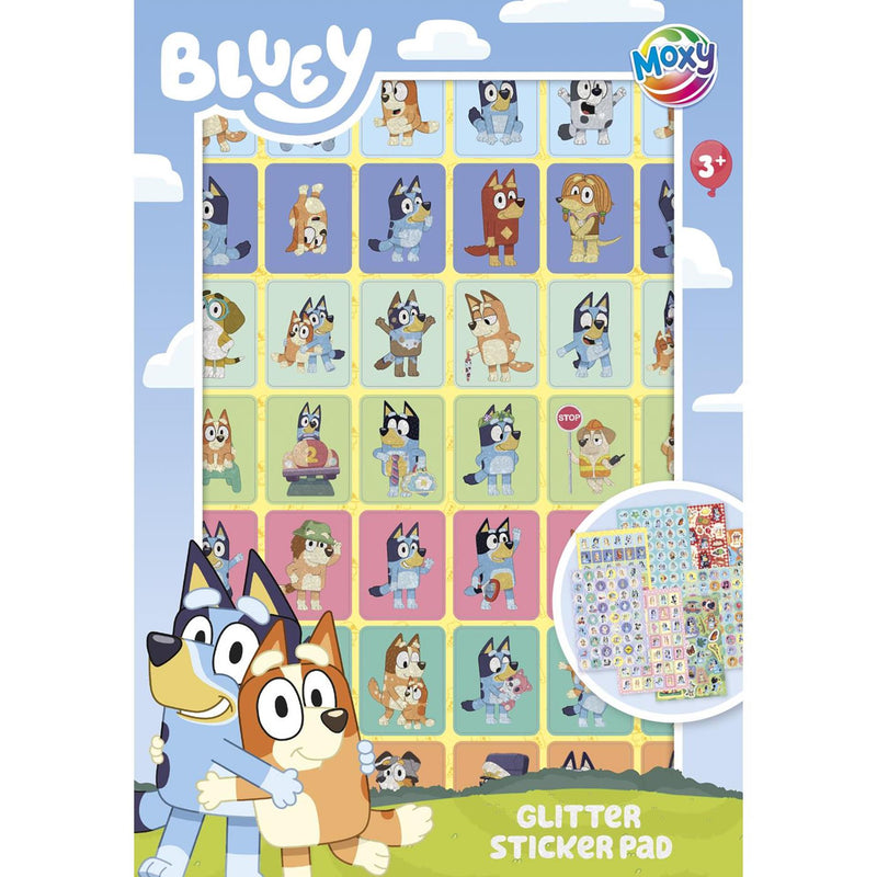 Load image into Gallery viewer, Moxy bluey dora glitter stickerboek a5
