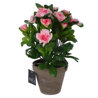 Load image into Gallery viewer, Edelman kunstplant azalea roze in pot | 2 stuks
