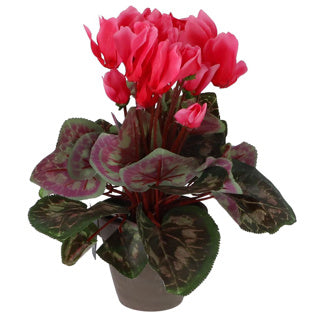 Load image into Gallery viewer, Kunstplant cyclaam roze in pot
