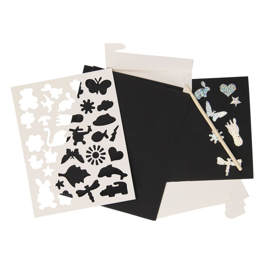 Grafix scratch art a4 assorti | 6 stuks