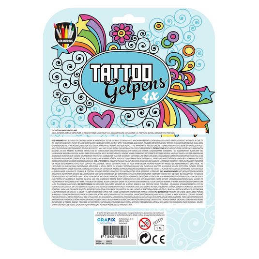 Creative craft group tattoo gelpennen, 4st.