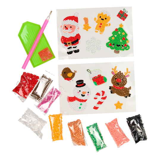 Creative craft group xmas diamond painting stickers, 12st.