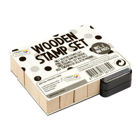 Creative craft group houten stempelset - figuren, 27dlg.