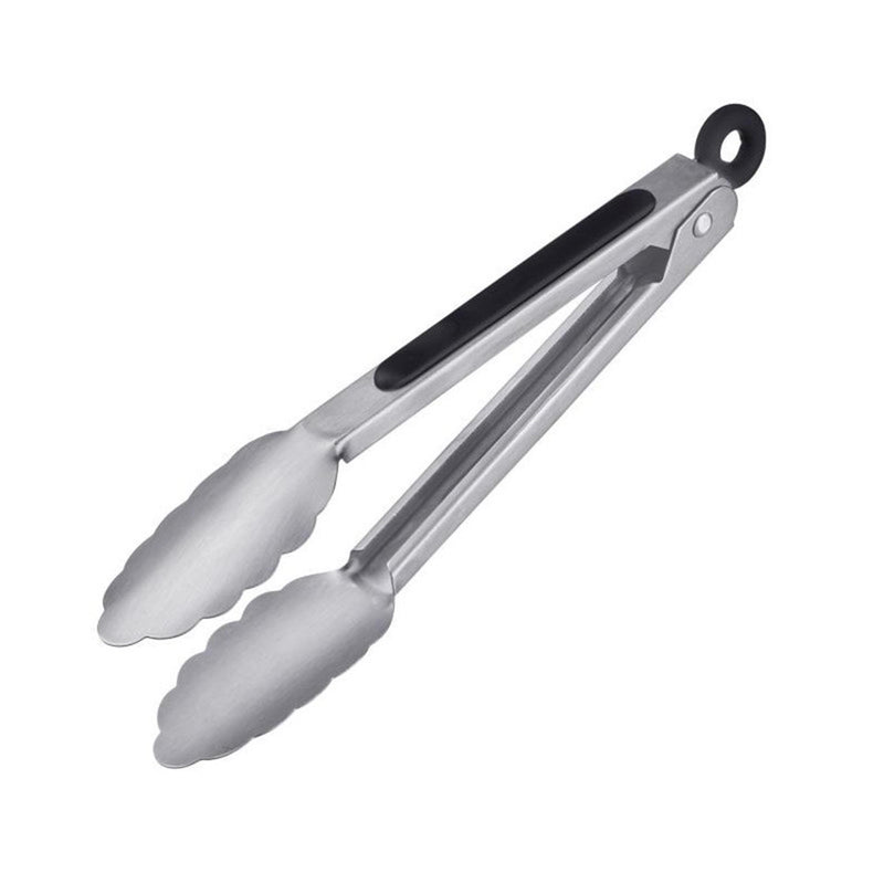 Load image into Gallery viewer, Westmark grilltang + serveertang, met roestvrijstalen uiteindes en rubberen handvatten, lengte: 20 cm, roestvrij staal kunststof, classic spezial mini, zilver zwart, 16232270
