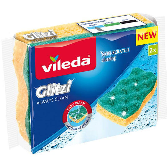 Vileda 1066630 - schuurpons glitzi always clean | 16 stuks