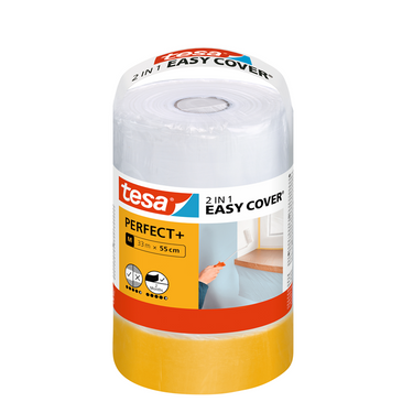 Tesa 1067564 - easy cover perfect + afdekfolie: m (33 meter x 55 | 3 stuks