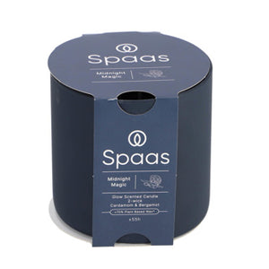 Spaas glow geurkaars 2-wiek 55u - midnight magic | 3 stuks