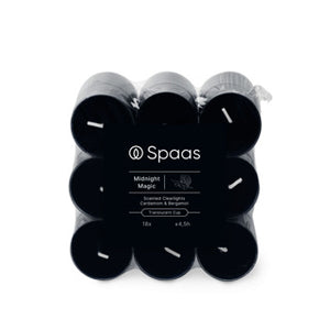 Spaas geurende clearlights blokverpakking x18 4,5u - midnight magic | 4 stuks