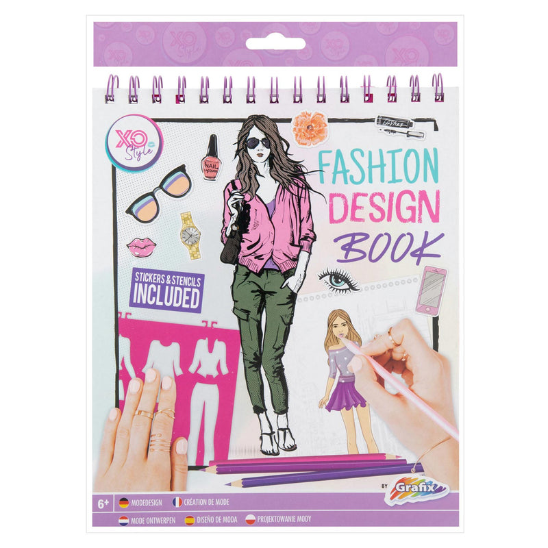 Load image into Gallery viewer, Grafix fashion design stickerboek + stencils
