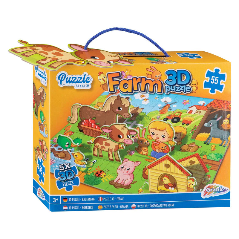 Load image into Gallery viewer, Grafix 3d vloerpuzzel boerderij, 55st.
