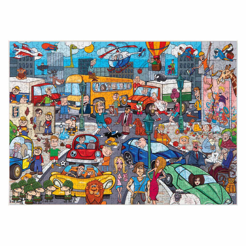 Load image into Gallery viewer, Grafix Legpuzzel Comic Verkeersdrukte, 1000st.
