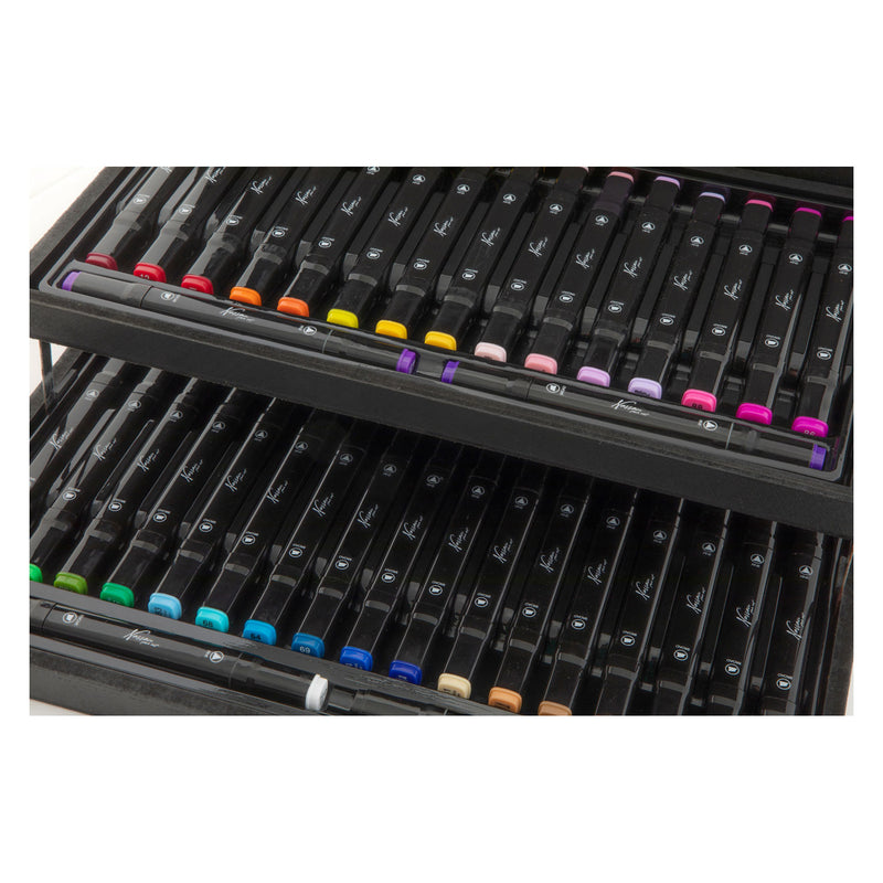 Load image into Gallery viewer, Nassau Fine Art Nassau Dual Tip Markers in Houten Koffer, 36st.
