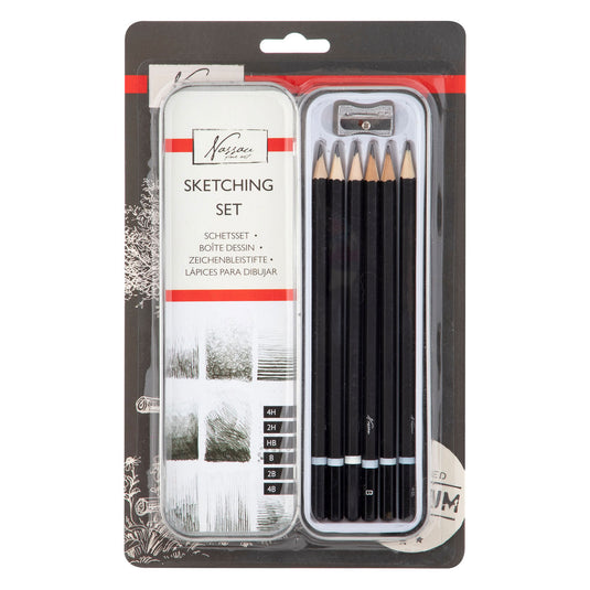 Nassau fine art nassau schets- en tekenset, 7dlg.