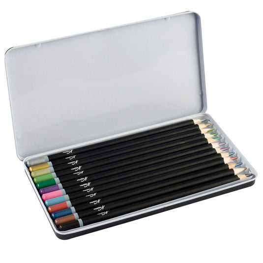 Nassau fine art nassau kleurpotloden metallic, 12st.