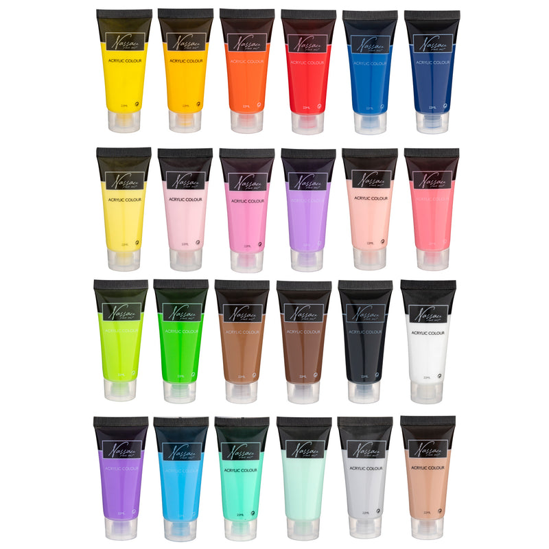 Load image into Gallery viewer, Nassau fine art nassau acrylverf basis en pastelkleuren, 24x22ml
