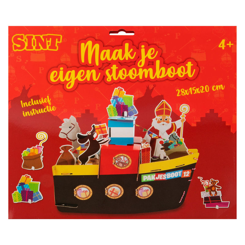 Load image into Gallery viewer, Grafix sinterklaas knutselset - maak je eigen stoomboot
