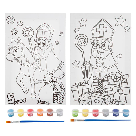 Grafix sinterklaas canvas schilderen op nummer