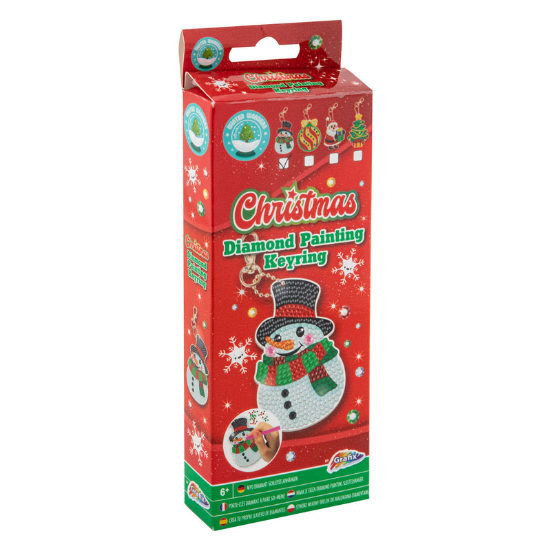 Load image into Gallery viewer, Grafix maak je eigen diamond painting sleutelhanger kerst
