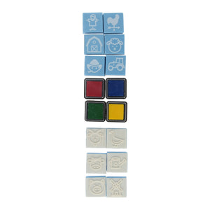 Grafix foam stempelset - blauw