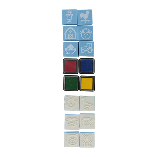 Grafix foam stempelset - blauw
