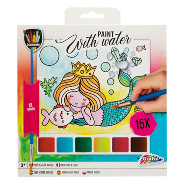 Creative craft group verven met water - zeemeermin