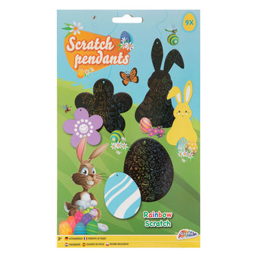 Creative craft group scratch hangers pasen, 9st.